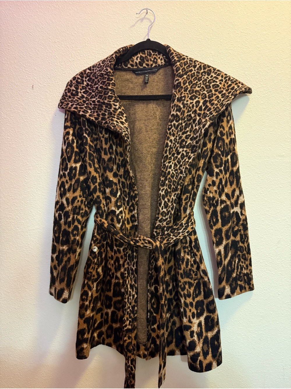 White House Black Market leopard print wool blend jacket✨